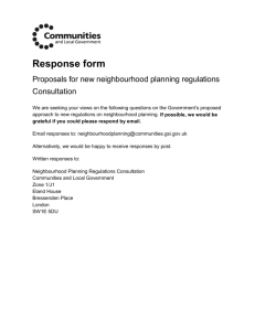 DCN neighbourhood planning response