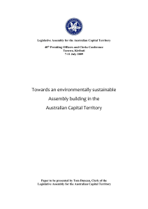 Towards and environmentally sustainable parliamentary building in