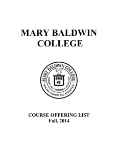 FALL 2014 COL - Mary Baldwin College