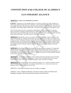 COA Gay-Straight Alliance Constitution
