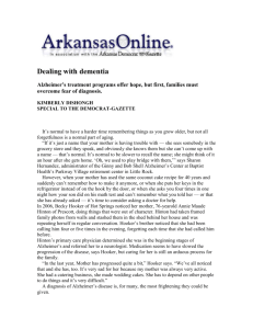 Dealing With Dementia - Arkansas Democrat Gazette, April 27, 2011