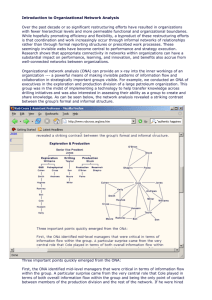 Introduction to Organizational Network Analysis