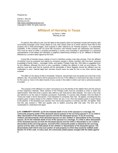 Affidavit of Heirship in Texas