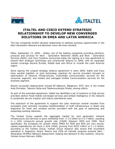 About the Italtel Group Italtel Group