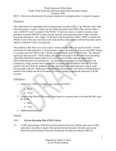 Wind Generation Nodal Issues