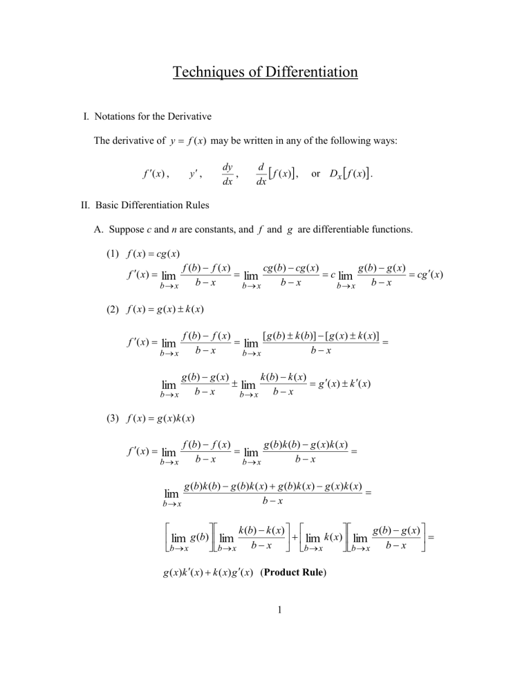 techniques-of-differentiation