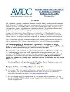 registration form for Fellows - American Veterinary Dental College