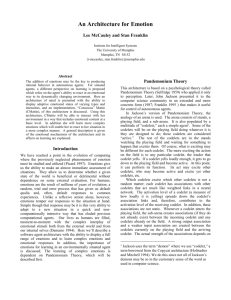 An Architecture for Emotion - Association for the Scientific Study of