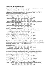 Draft Poster Assessment Criteria