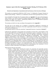 Summary report of the first Lagomorph Genomics Meeting, 18