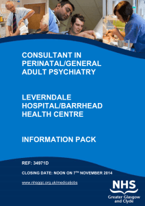 consultant in perinatal/general adult psychiatry leverndale hospital