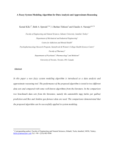 A Fuzzy System Modeling Algorithm for Data Analysis and