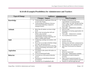 KASAB for Administrators and Teachers