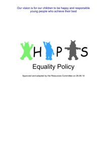 Equality Policy HPS 26.06.14