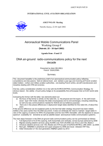 DNA air-ground radio-communications policy for the next