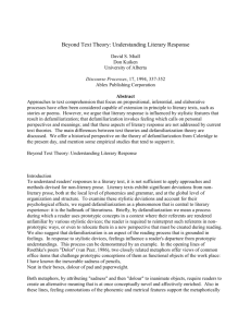 Beyond Text Theory: Understanding Literary Response David S