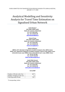 Analytical modelling and sensitivity analysis for travel time