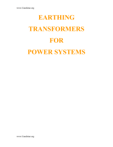 EARTHING TRANSFORMERS