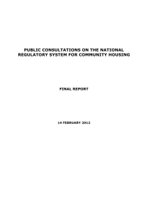 Appendix 2 – National Regulatory System for Consultation Report