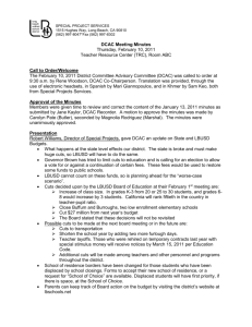 DCAC Meeting Minutes - Long Beach Unified School District