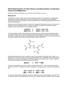 Experiment 5: EDTA Determination of Calcium and Magnesium