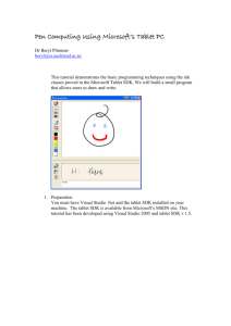 Pen Computing Using Microsoft`s Tablet PC