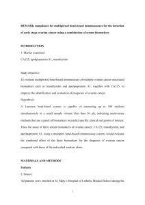 Multiplexed analysis of four serum biomarkers related