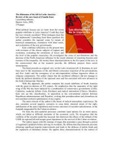The dilemmas of the left in Latin America Review of the new book of