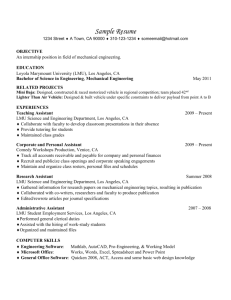 Sample Resume-Engineer - Loyola Marymount University