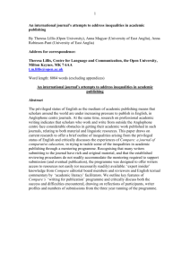 An international journal`s attempts to address inequalities in