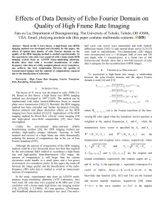 Effects of Data Density of Echo Fourier Domain on Quality of High