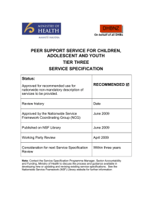 Peer Support Services for Children, Adolescent and Youth