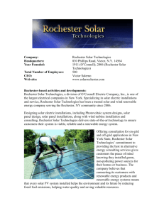Rochester Solar Technologies is a New York based Solar and Wind