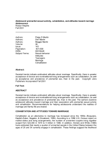 Adolescent premarital sexual activity, cohabitation, and