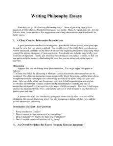 How to Write a Philosophy Paper - University of Colorado Boulder