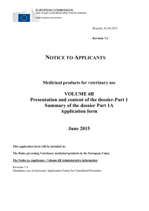 The Rules governing Veterinary medicinal products in the European