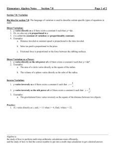 Lecture Notes for Section 7.8 (Variation)