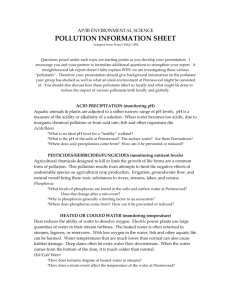 Pollution Information Sheet