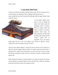 Volcanic Activity Student Information Sheet
