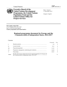 The Regional Programme Document Format