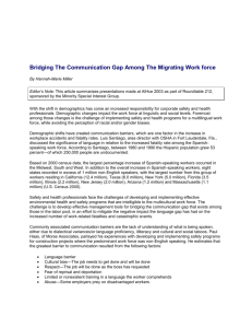 Bridging The Communication Gap Among The Migrating Work force