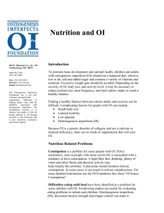 Nutrition - Osteogenesis Imperfecta Foundation