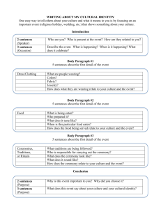 Cultural Indentity