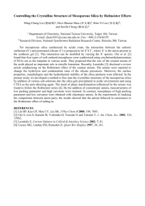 Controlling the Crystalline Structure of Mesoporous Silica by