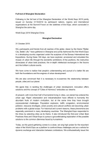 Full text of Shanghai Declaration