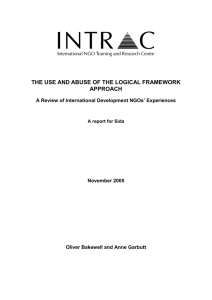 Use and Abuse of Logical Framework Approach