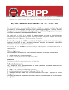 FAQs ABOUT ABIPP DIPLOMATE EXAMINATION AND