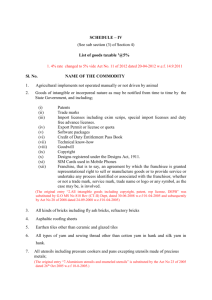 List of goods taxable 1@5% - Commercial Taxes Department