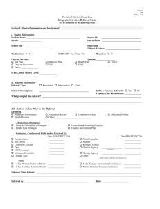 Integrated Services Referral Form - Santa Rosa County School District