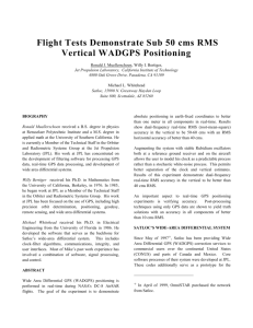 Flight Tests Demonstrate 50 cm RMS WADGPS Positioning
